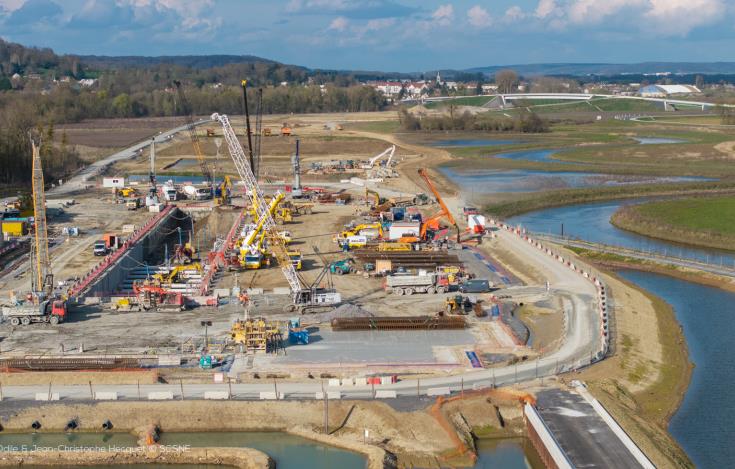 Chantier écluse Montmacq