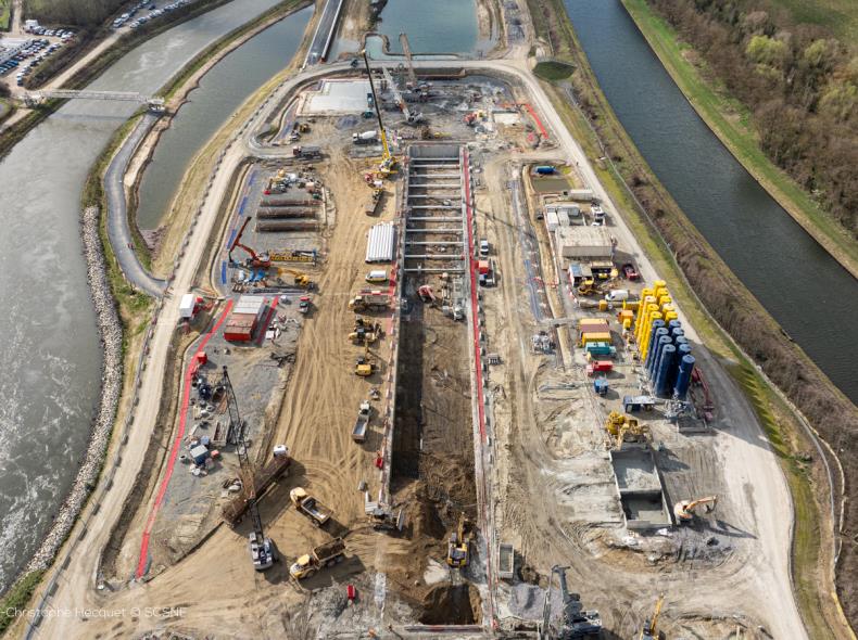 Chantier écluse Montmacq