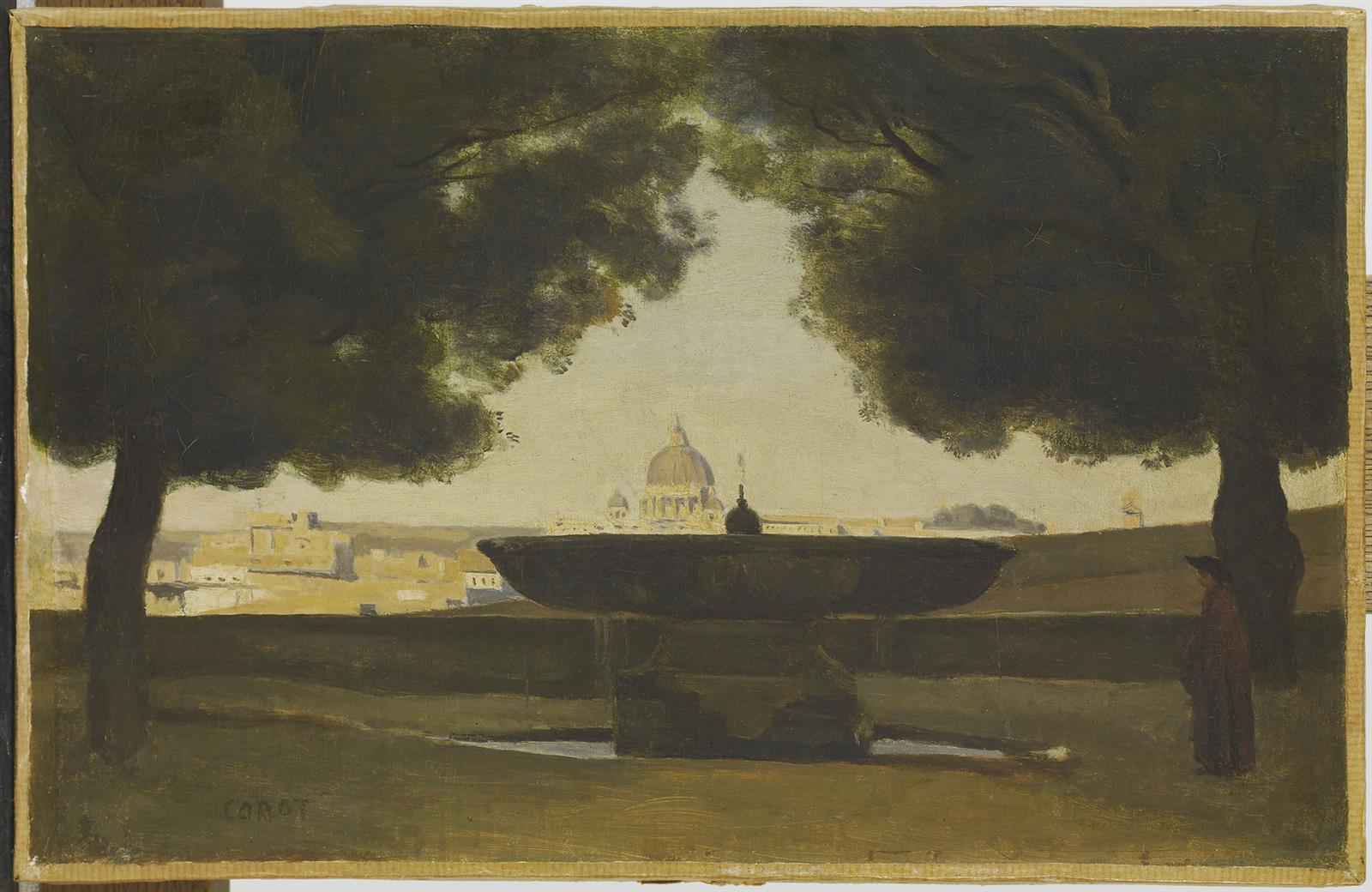 Camille Corot, La vasque de l'Académie de France à Rome