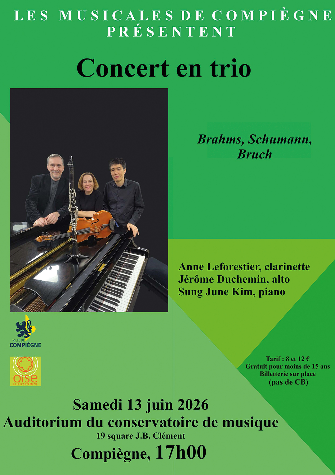 Concert en trio des Musicales de Compiègne
