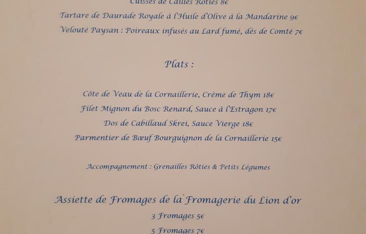 Exemple de menu 