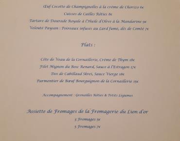 Exemple de menu 