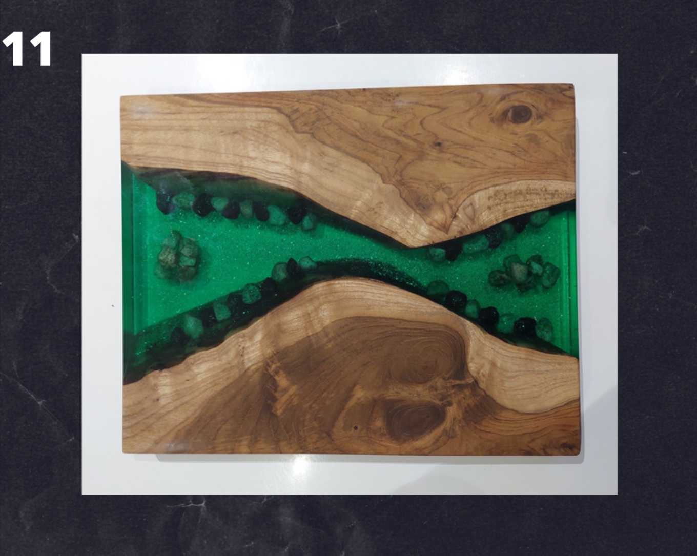 Planche de rivière verte