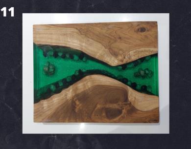 Planche de rivière verte