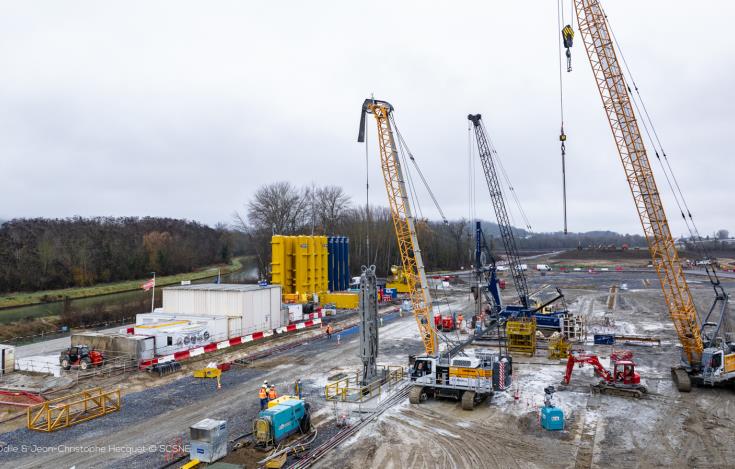 Chantier écluse Montmacq