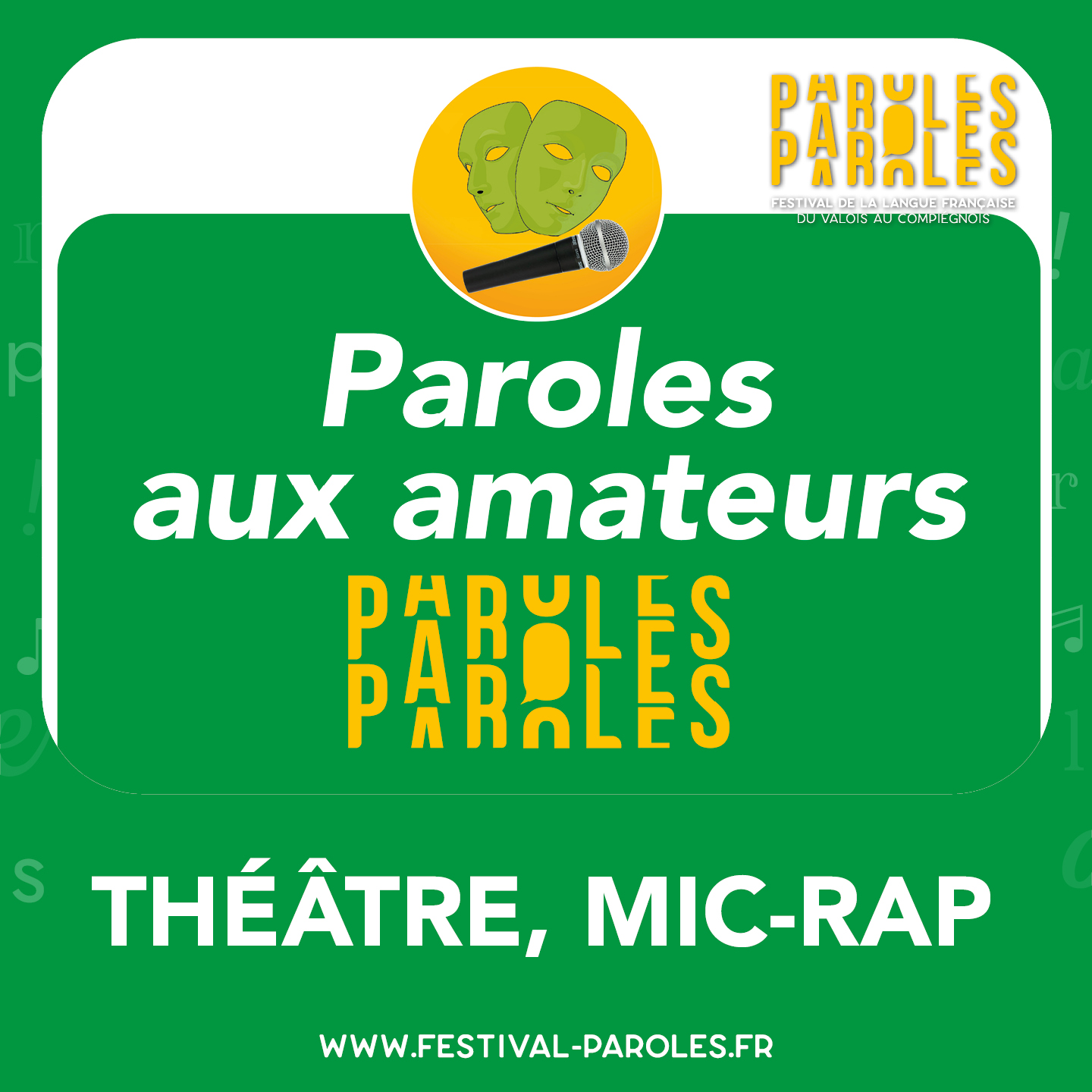 Festival Paroles | Paroles aux amateurs théâtre, Mic-Rap
