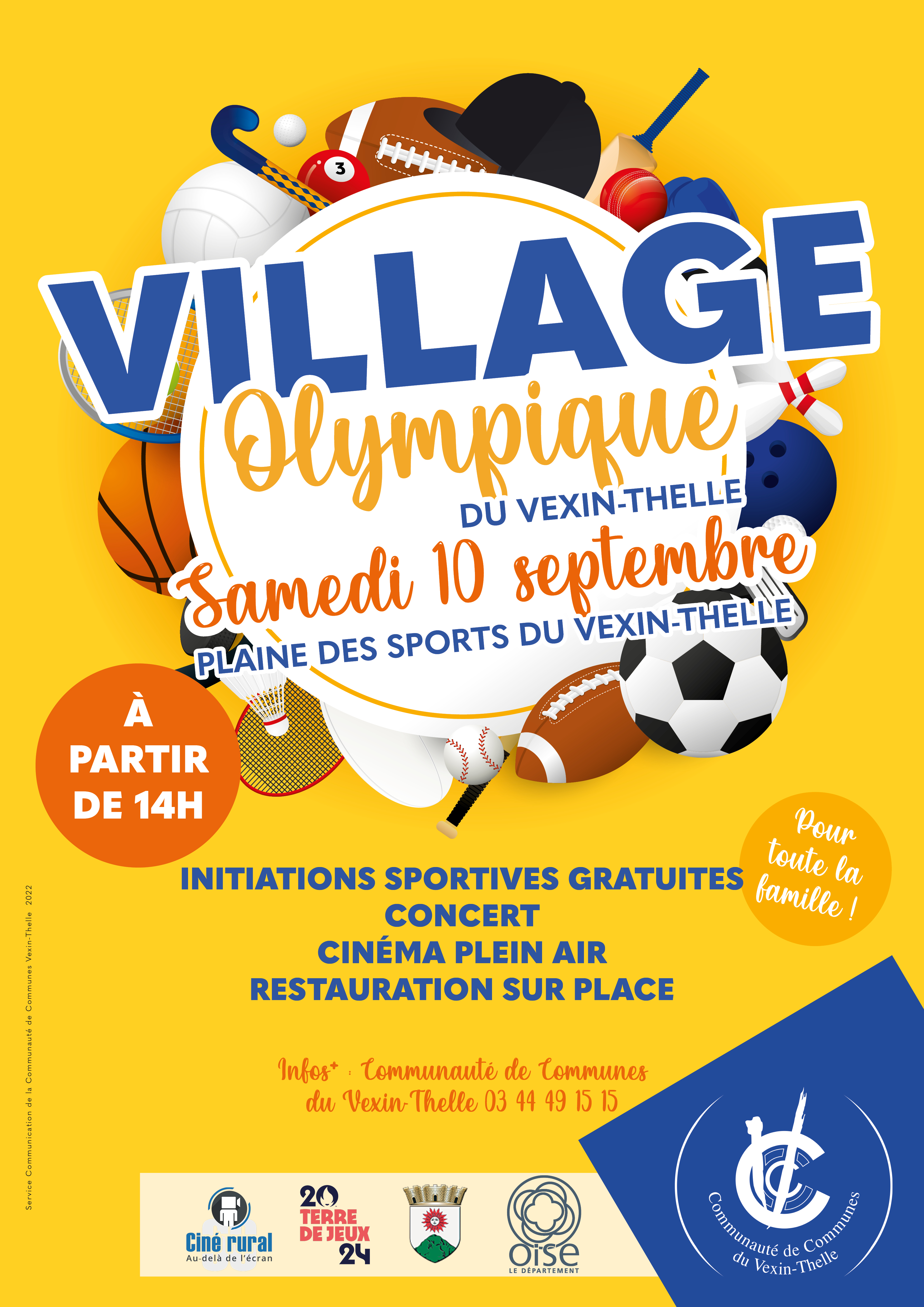 Affiche Village Olympique 2022, crédit photo : Service Communication CCVT  