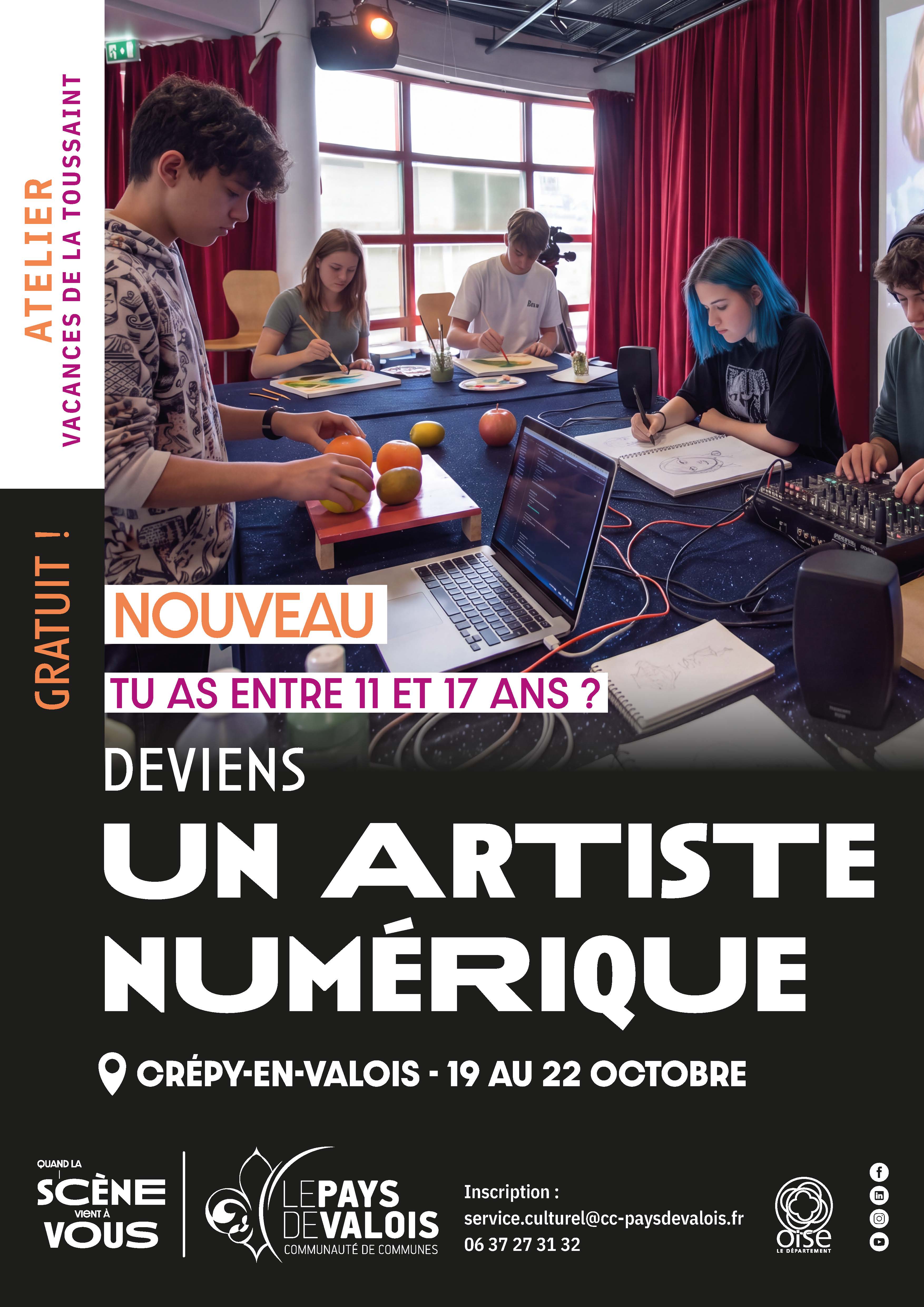 Affiche A3 atelier art numérique
