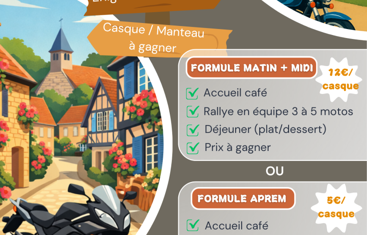 Affiche Rallye touristique moto MDO 2026