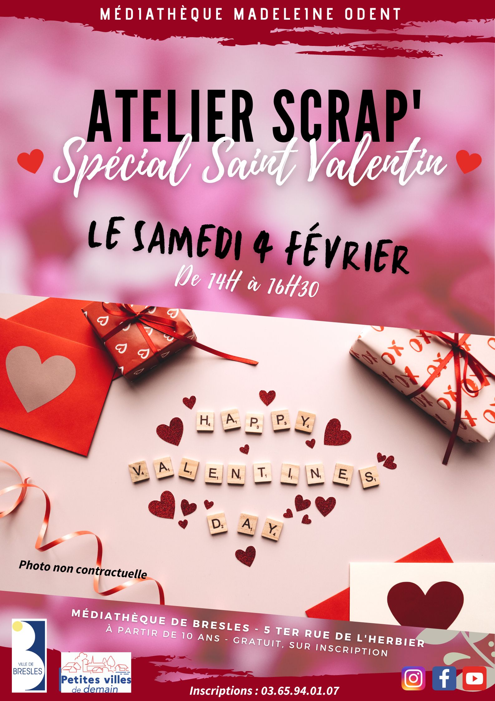 Atelier scrapbooking : spécial St Valentin 