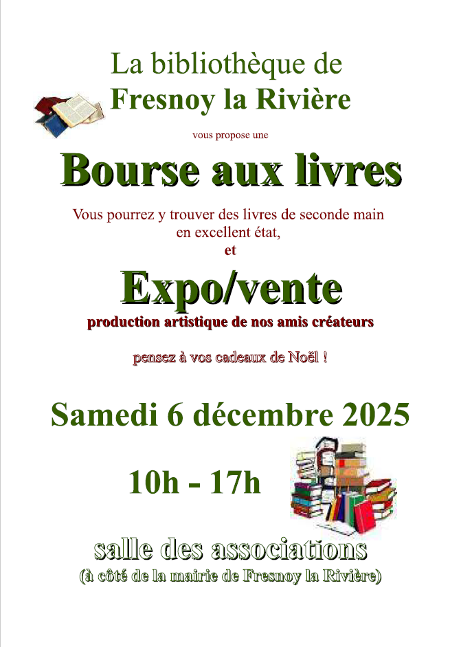 Bourse aux livres Fresnoy la rivière 6déc