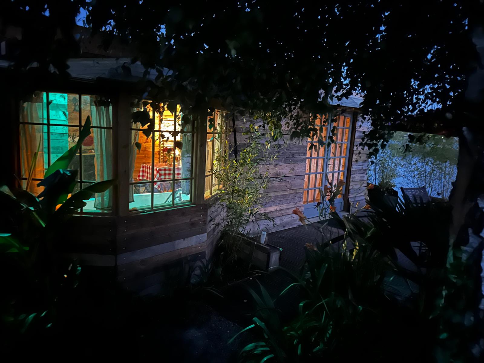 Terrasse au coucher du soleil