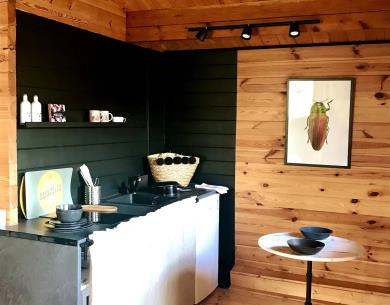 Chalet lavande coin cuisine