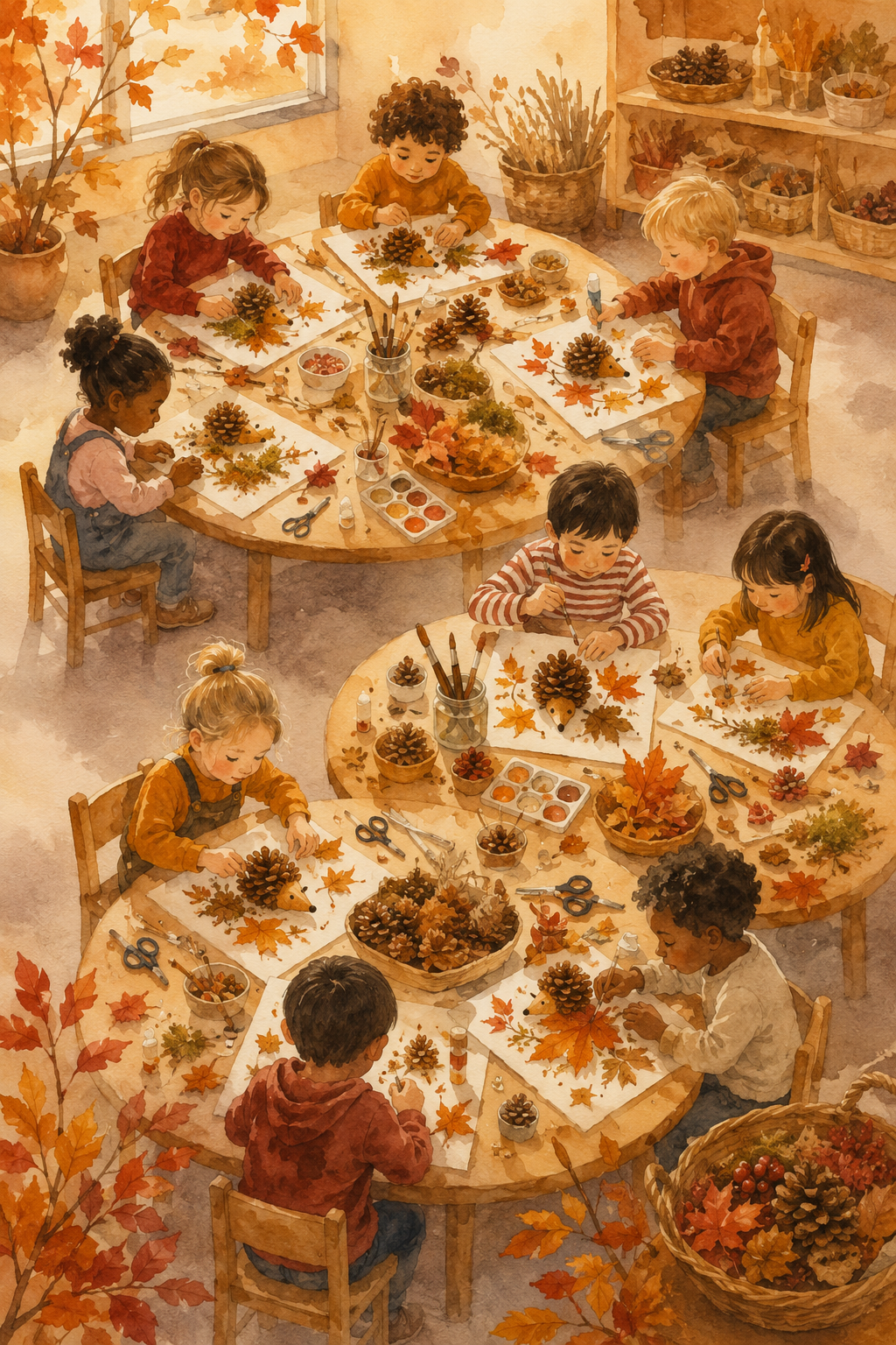 VISUEL_Feuilles et pommes de pin