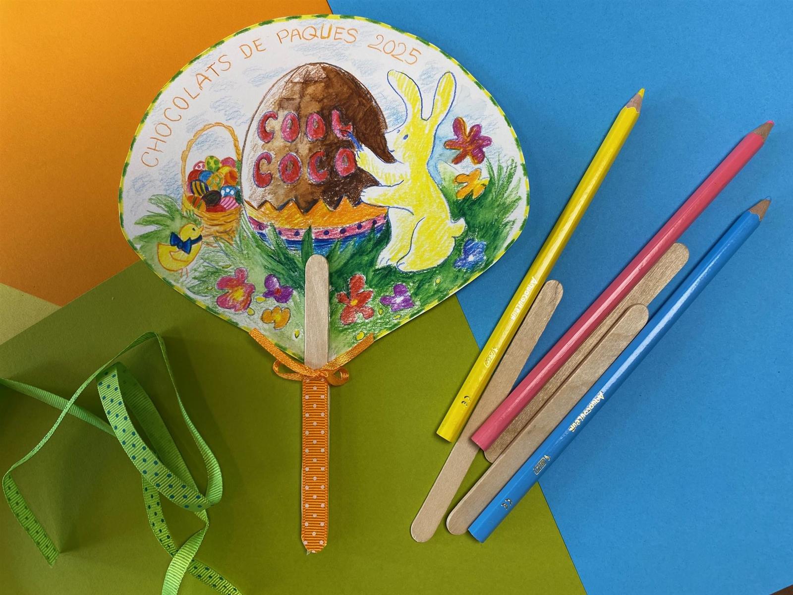 ATELIERS DES VACANCES : Éventail publicitaire de Pâques ! ??