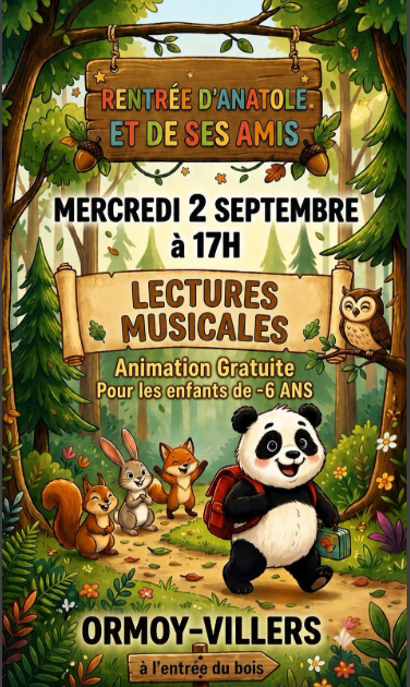 Lectures musicales Ormoy villers - 2 sept