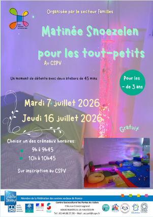 Matinée snoezelen - NLH - 7 et 16 juil