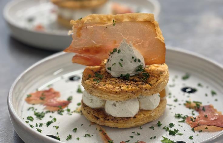 Millefeuille de bleu