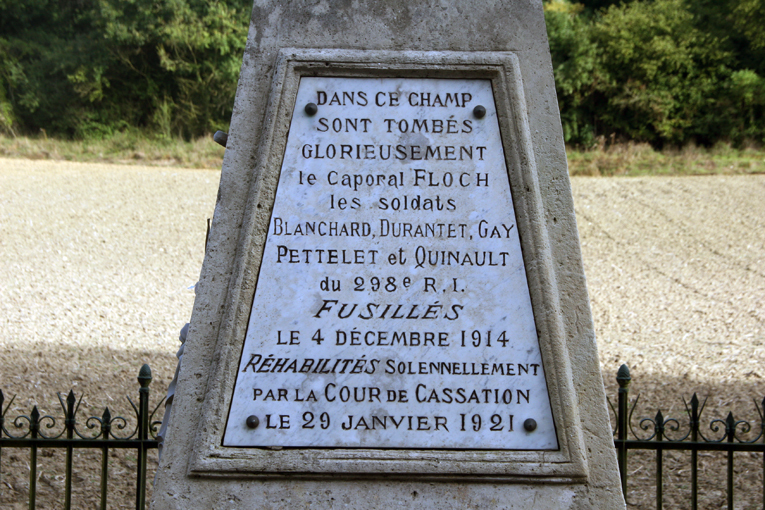 Monument des Fusillés de Nouvron-Vingré - Crédits : François-Xavier Dessirier