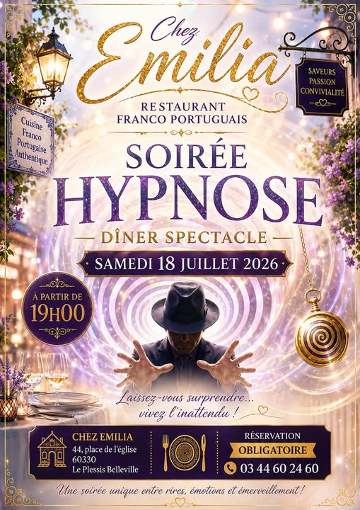 Soirée hypnose Chez Emilia - 18 juil