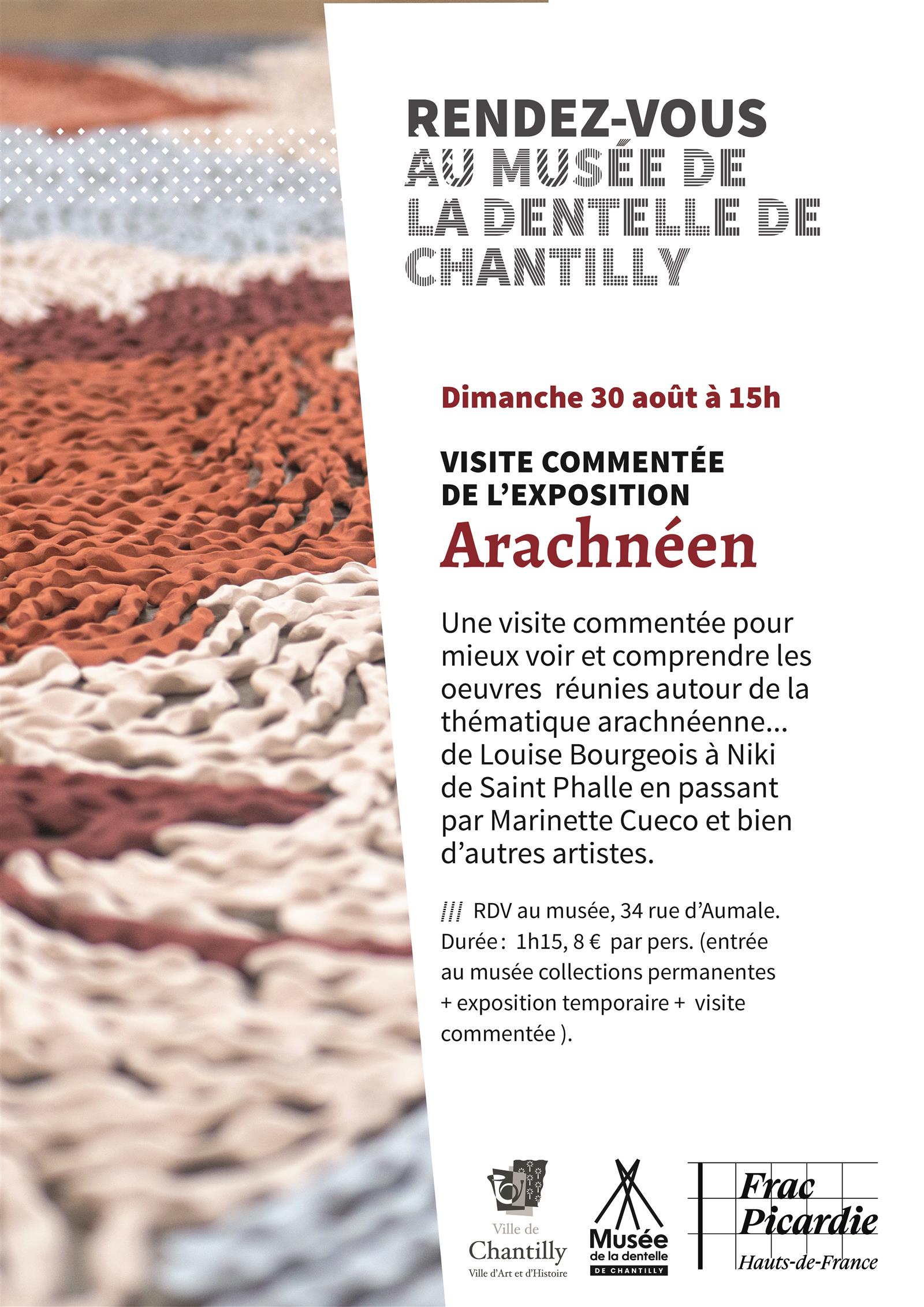 affiche Arachnéen dentelle visite 30 aout