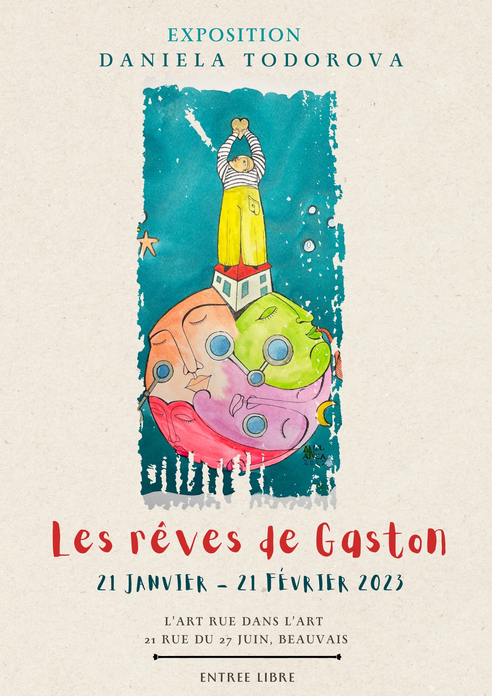 Exposition “Les rêves de Gaston à la gallerie « L’art Rue dans L’Art » 
