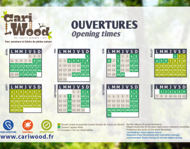 cariwood horaire