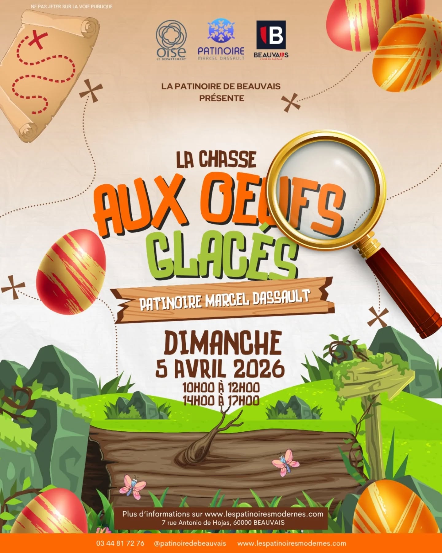 chasse oeufs patinoire beauvais