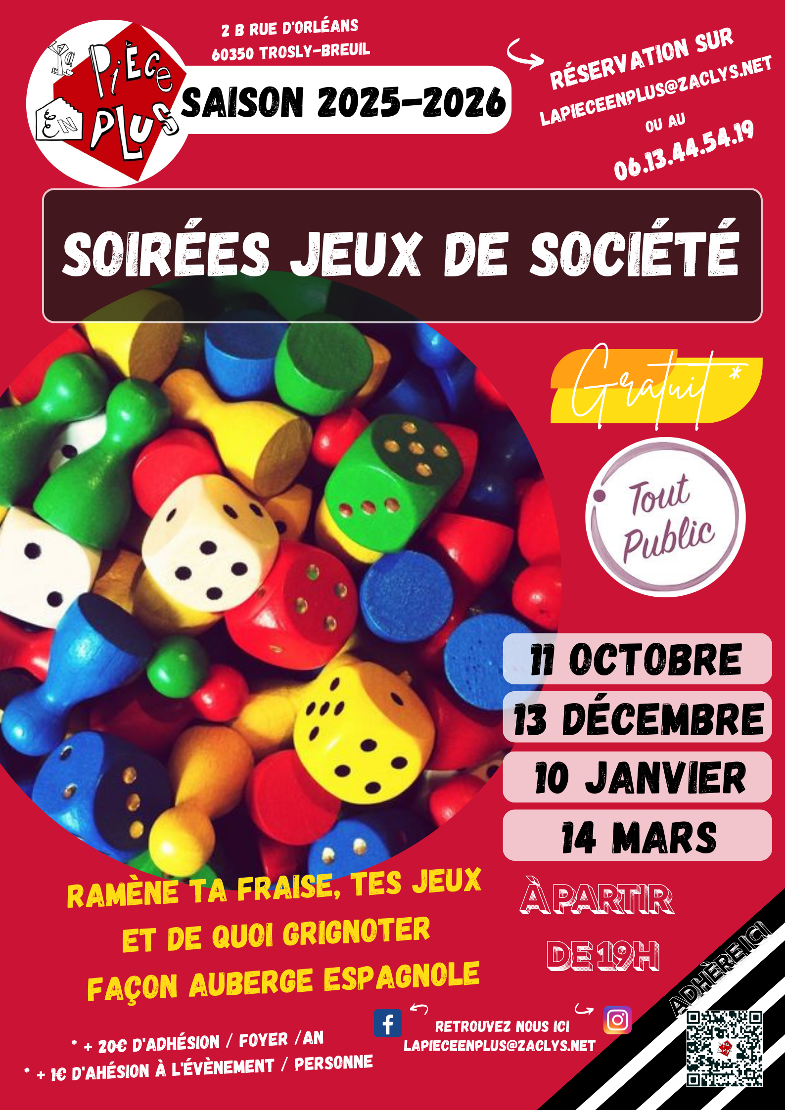 Soirées Jeux à La Pièce en Plus