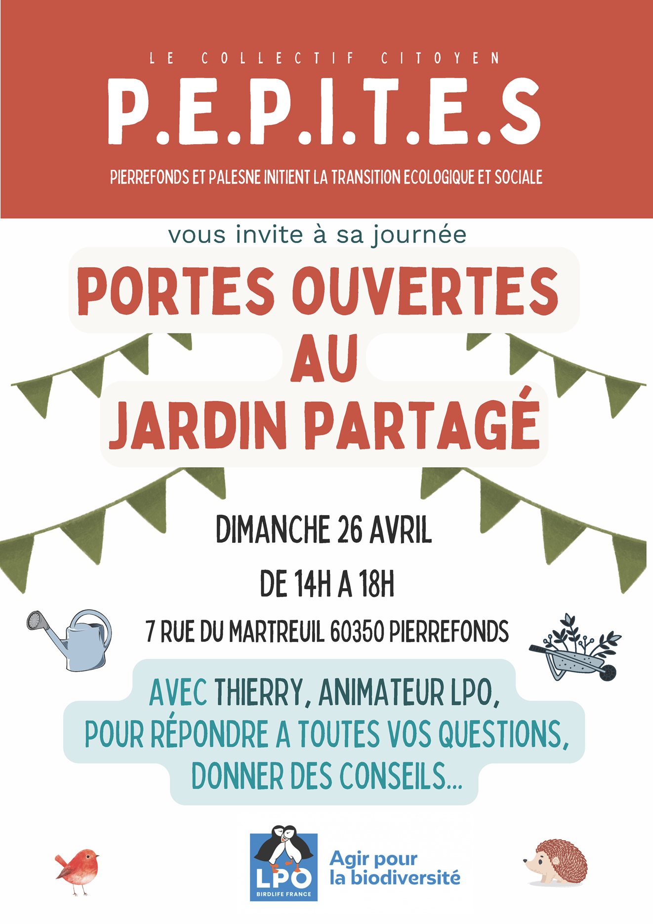 Journée Portes Ouvertes au Jardin Partagé de P.E.P.I.T.E.S