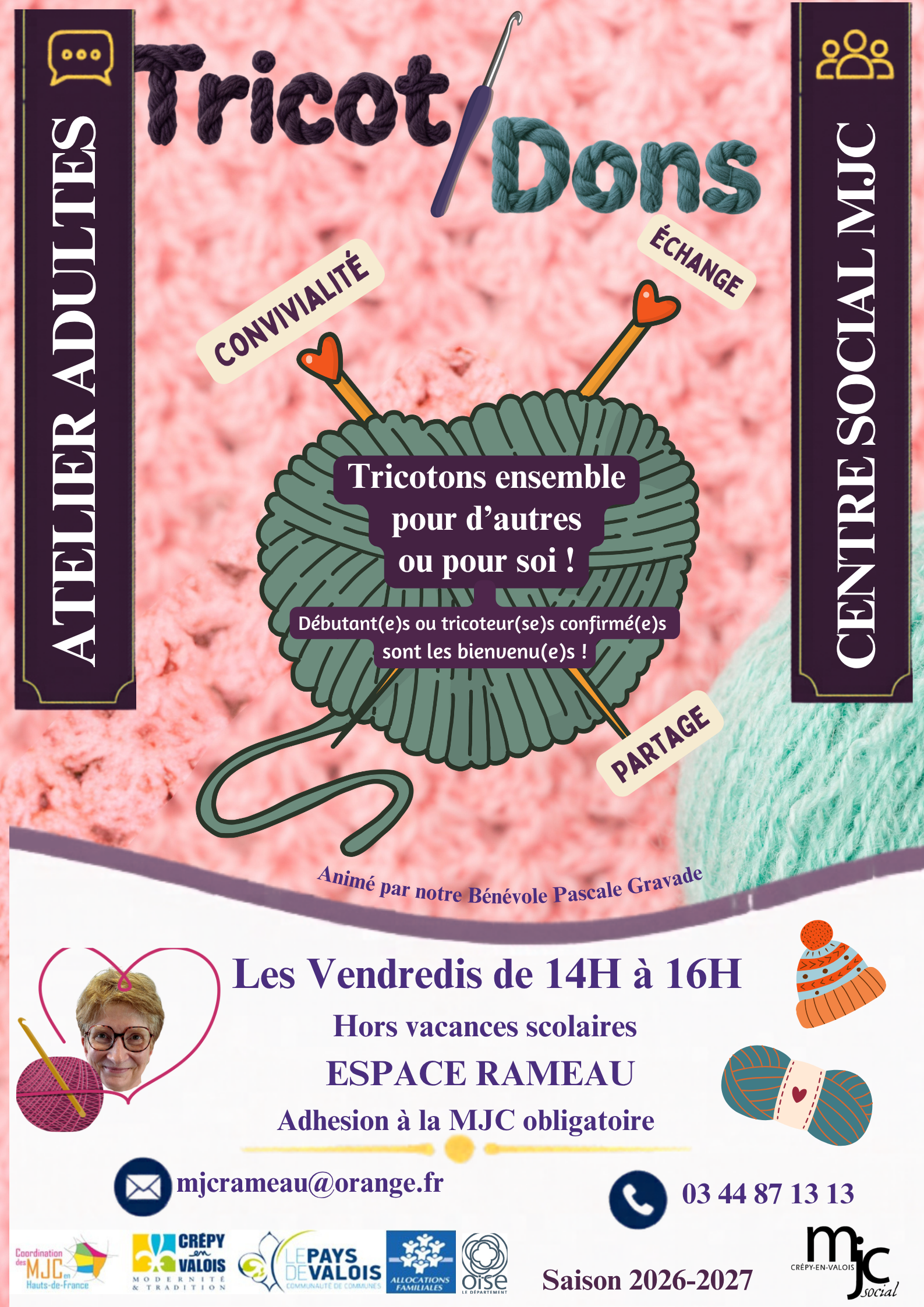 Ateliers - tricot dons 2026-2027